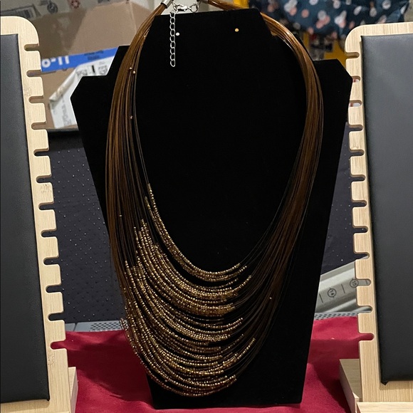 Fashion Jewelry Jewelry - Fashion Jewelry Multi-Layer Brown and Gold Necklace